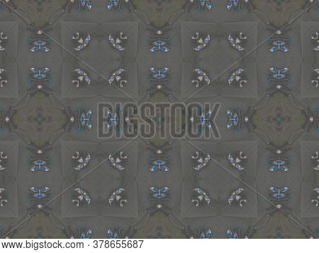 Portuguese Decorative Tiles. Carpet Spring Square Texture. Portuguese Decorative Tiles Background. S