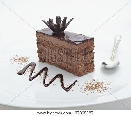 Torta al cioccolato cibo dolce