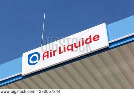 Kamen, Germany - July 22, 2018: Air Liquide Logo On A Building. Air Liquide Is A French Multinationa