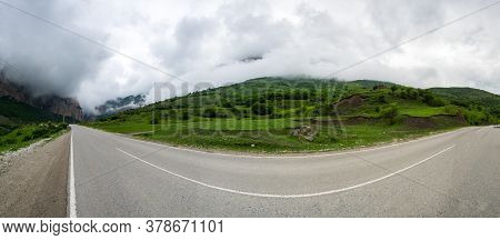View Of Cherek Gorge In The Caucasus Mountains In Kabardino-balkaria, Russia