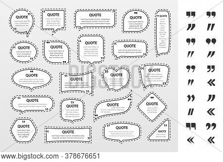 Quote Frames Textboxes With Punctuation Marks Vector