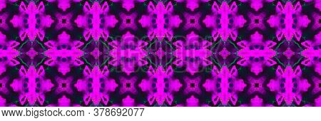 Blue Magenta. Batik Patchwork Palm Fluorescent Backdrop. Blue Magenta Background. Magenta Iran Batik