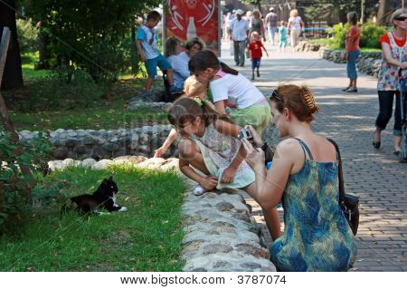 Menschen im zoo