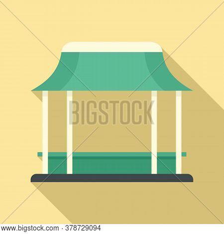 Gazebo Icon. Flat Illustration Of Gazebo Vector Icon For Web Design