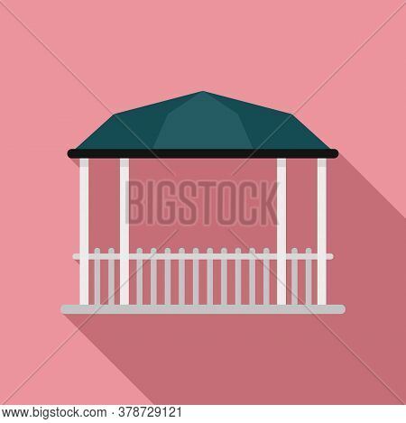 Pavilion Gazebo Icon. Flat Illustration Of Pavilion Gazebo Vector Icon For Web Design