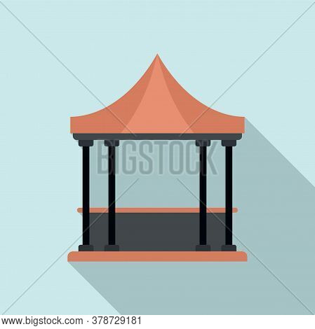 Furniture Gazebo Icon. Flat Illustration Of Furniture Gazebo Vector Icon For Web Design