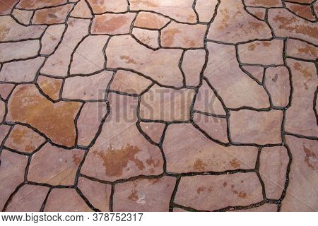 Modern Flagstone Mosaic Tiles Slabs With Random Chaotic Texture For Stone Wall , Patio Floor Or Terr