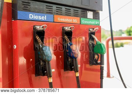 Gas Pump : Benzine , Diesel  For Refuel In Gas Station