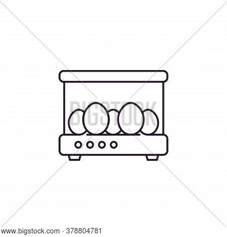 Incubator With The Eggs, Line Icon, Eps 10 File, Easy To Edit