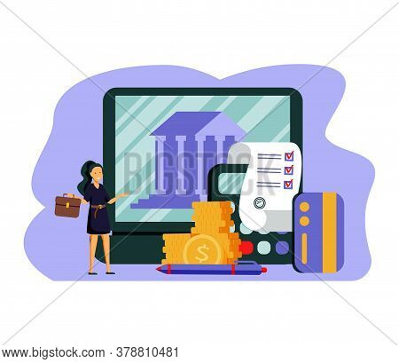Concept Of Online And Mobile Payments. Payment Using A Smartphone, Mobile Payment, Online Banking. P