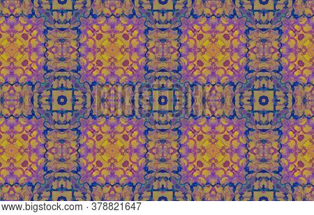 Portuguese Decorative Tiles. Pink Vintage Symmetry Illustration. Portuguese Decorative Tiles Backgro