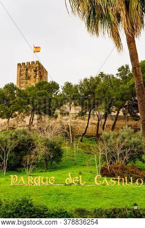 Fuengirola, Malaga, Spain - January 25, 2020: Sohail Castle, Historical Fortification For Coastal De