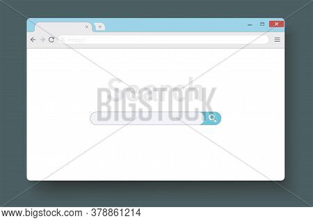 Internet Search Window. Browser Tab Flat Vector Illustration.