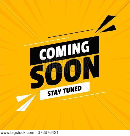 Coming Soon Under Construction Yellow Background Design