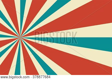Classic Retro Colors Sunbust Rays Background Design