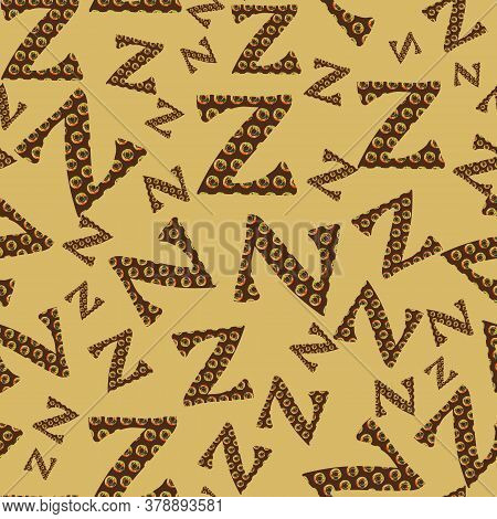 Z From The Alfabet Repeat Pattern Print Background
