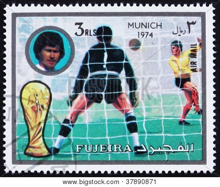 Postage stamp Fujeira 1972 Football Scene, Germany74