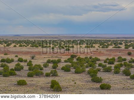 View Of The Plateau From The Mesa Top Of Wupatki National Monument In Coconino County, Arizona