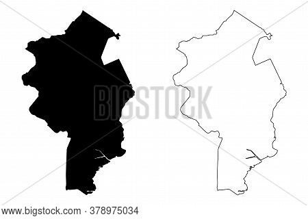 Duque De Caxias City (federative Republic Of Brazil, Rio De Janeiro State) Map Vector Illustration, 