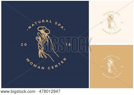 Hand Drawn Logo Dedisgn, Bauty Logo, Floral Logo, Minimal Logo, Hand Drawn Illustration, Logo Elemen