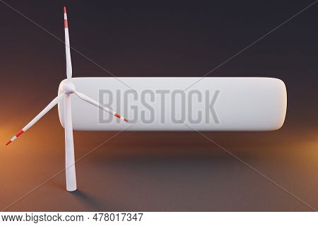 Chat Symbol For Phone Application On Colorfull Infinite Background; Miniature Windmill Sustainablity
