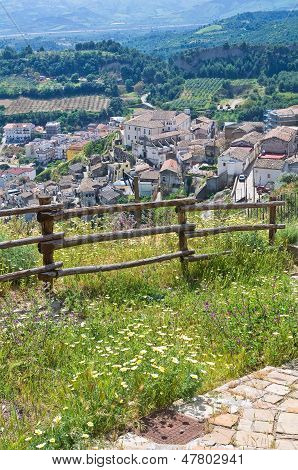 Panoraamanäkymät Tursi. Basilicata. Etelä-Italiassa.