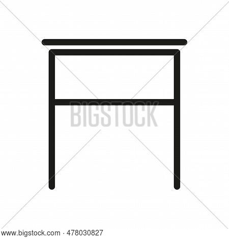 Flat Table Icon. Vector Illustration. Stock Image.