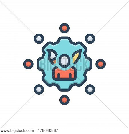Color Illustration Icon For Skills Dexterity Abilities Knowledge Talent Aptitude Mastership Eligibil