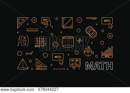 Vector Line Drawing Math Math Vector Concept Vector & Photo (Free Trial) | Bigstock