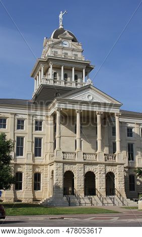 Historic Bell County Courthouse Located In Downtown Belton Texas