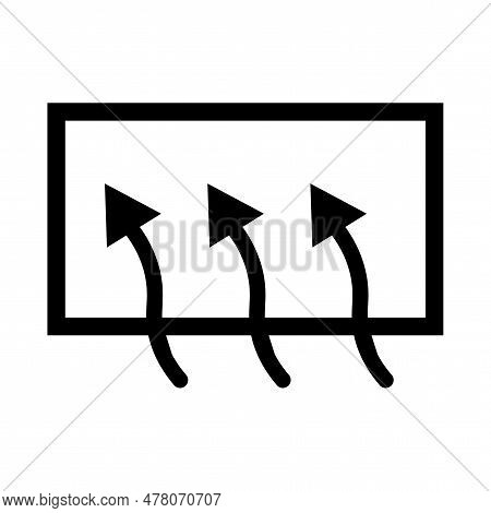 Heat Icon Three Arrow. Vector Illustration. Stock Image.