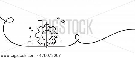 Transform Line Icon. Continuous One Line With Curl. Digital Transformation Sign. Data Tech Symbol. T