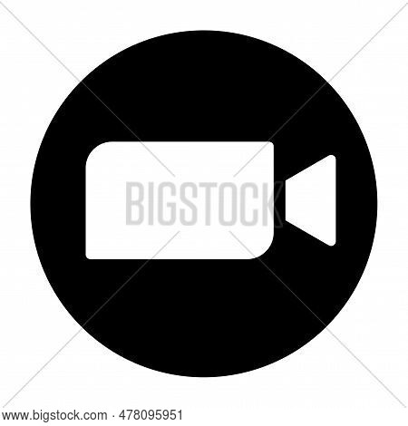 Video Camera Icon. Vector Illustration. Stock Image.
