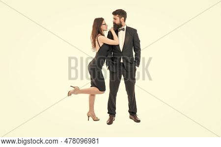Pick Up And Flirt Concept. Perfect Flirt At Party Or Event. Flirting Lady. Woman Attractive Sexy Fem