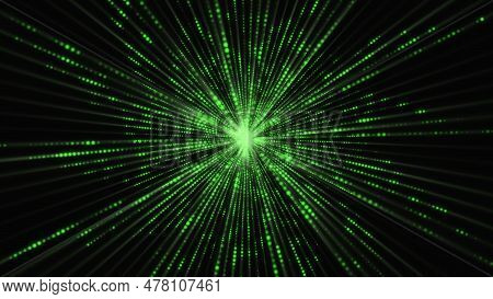 Amazing, Lovely, And Vibrant Lines Travel Relentlessly In The Direction Of The Spectator. Neon Compo