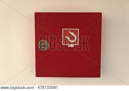 Strongbox Of Firecabinet. Strongbox Of Firecabinet Red Color. Strongbox Of Firecabinet