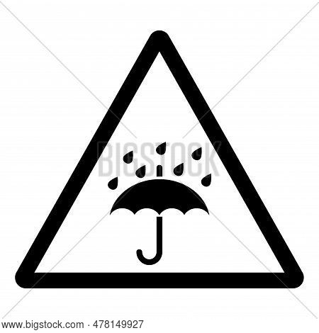 Keep Away From Water  Keep Dry Symbol Sign,vector Illustration, Isolated On White Background Label. 
