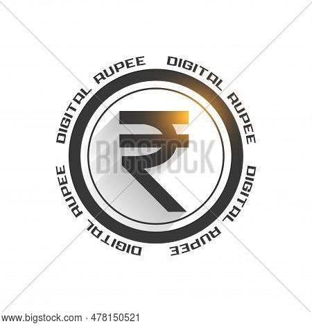 Digital Currency Indian Rupee Symbol Background Vector