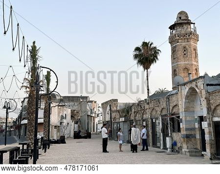 Ashkelon, Israel - May 31, 2023: The Great Mosque Of Jami Al-kabir Built In 1300 In Ashkelon On Inde