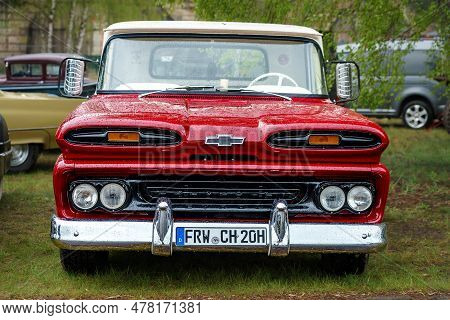 Finowfurt, Germany - May 06, 2023: The Full-size Pickup Truck Chevrolet Apache C20. Race Festival 20