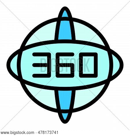 Virtual Oculus Angle Icon. Outline Virtual Oculus Angle Vector Icon For Web Design Isolated On White