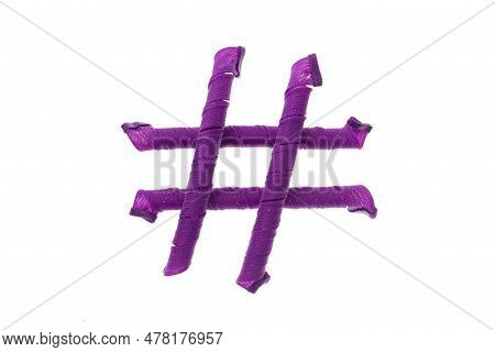 Soft Long Curlers Are Laid Out Like  Lattice Or Hashtag. Curlformers Spirals Isolated On White Backg