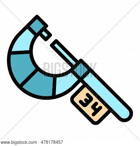 Digital Micrometer Precision Icon. Outline Digital Micrometer Precision Vector Icon For Web Design I