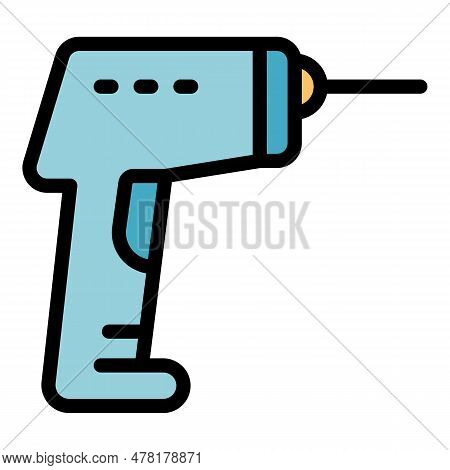 Laser Thermometer Distance Icon. Outline Laser Thermometer Distance Vector Icon For Web Design Isola