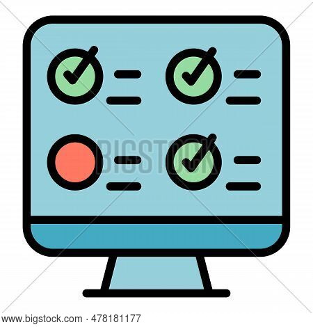 Regulated Products Computer Icon. Outline Regulated Products Computer Vector Icon For Web Design Iso