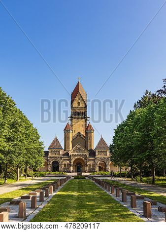 Chapel Complex At The Southern Cemetery In The City Of Leipzig, Germany.