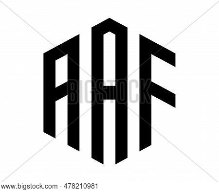 Polygon Aaf Letter Logo Design Vector Template