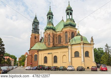 Poland, Poznan - 19 May 2019: View Of The Archcathedral Basilica Of St. Peter And St. Paul In Poznan