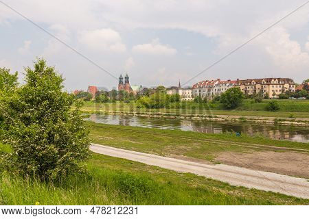 Poland, Poznan - 19 May 2019: View Of The Archcathedral Basilica Of St. Peter And St. Paul In Poznan