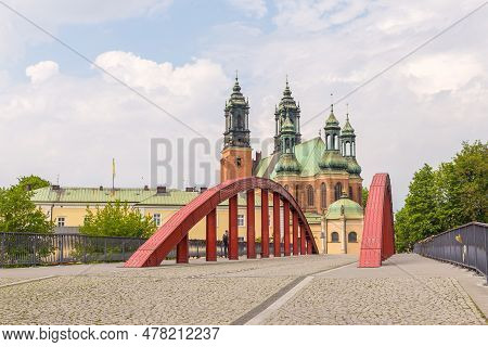 Poland, Poznan - 19 May 2019: View Of The Archcathedral Basilica Of St. Peter And St. Paul In Poznan